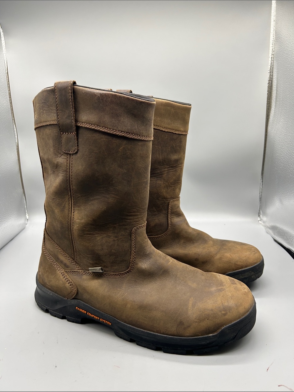 Danner Crafter Wellington 11 Mens 12 EE Brown Leather Waterproof Work Boot EH